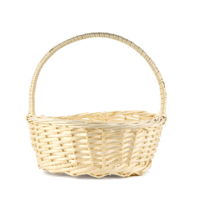Gift wicker basket with one handles