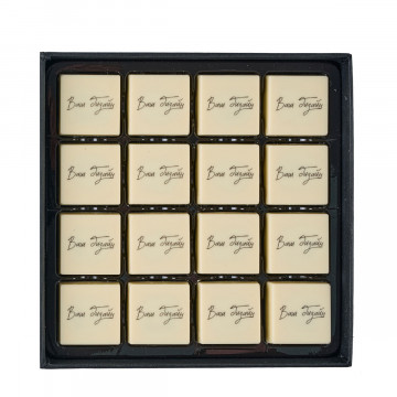 Set of 16 Tiramisu chocolates with printing (your design)