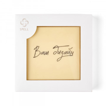 White chocolate tile with print (your design)