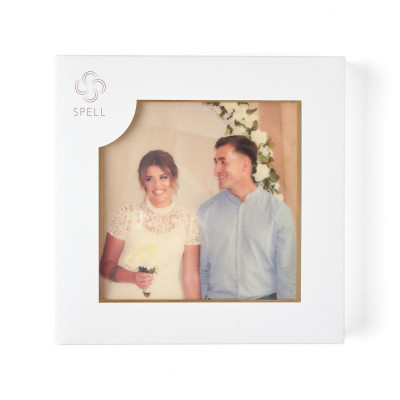 White chocolate tile with print (your design)