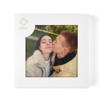 White chocolate tile with print (your design)