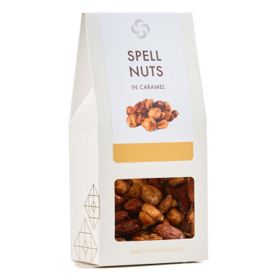 Assorted caramelized nuts with salt